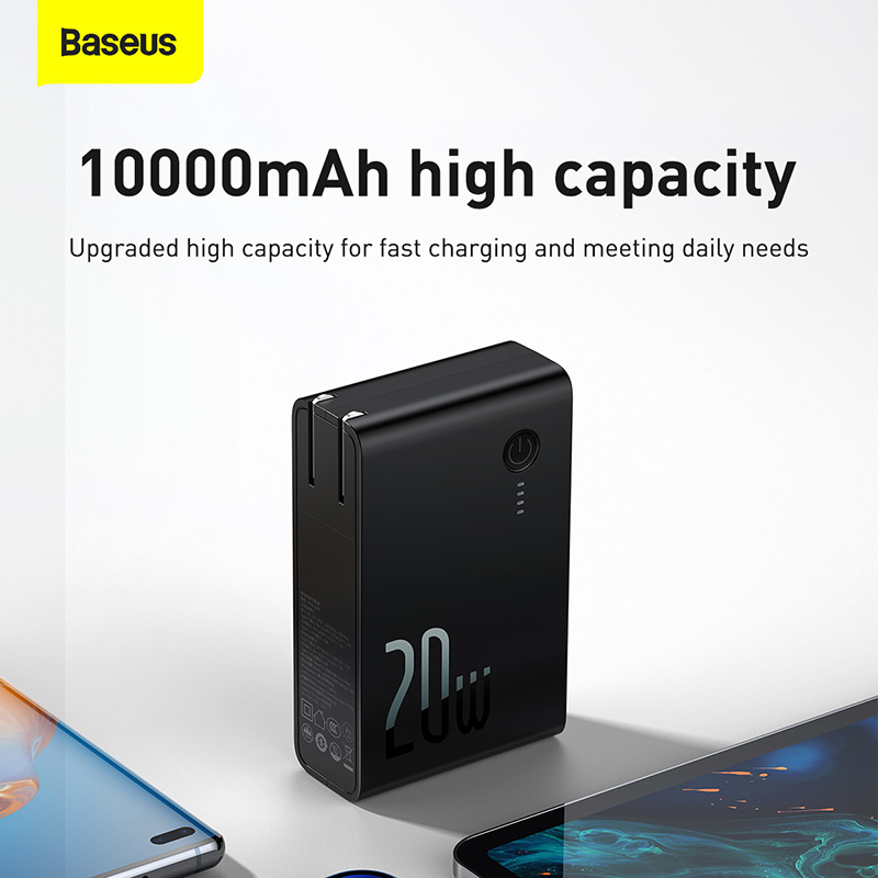 Baseus Power Station 2 Power Bank Adaptor 10000mAh 20W CN Black