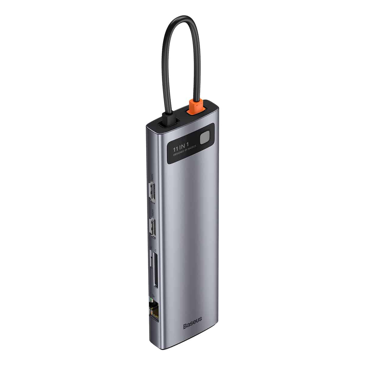 Baseus Metal Gleam Series 11-in-1 Multifunctional Type-C HUB Docking Station Space Gray