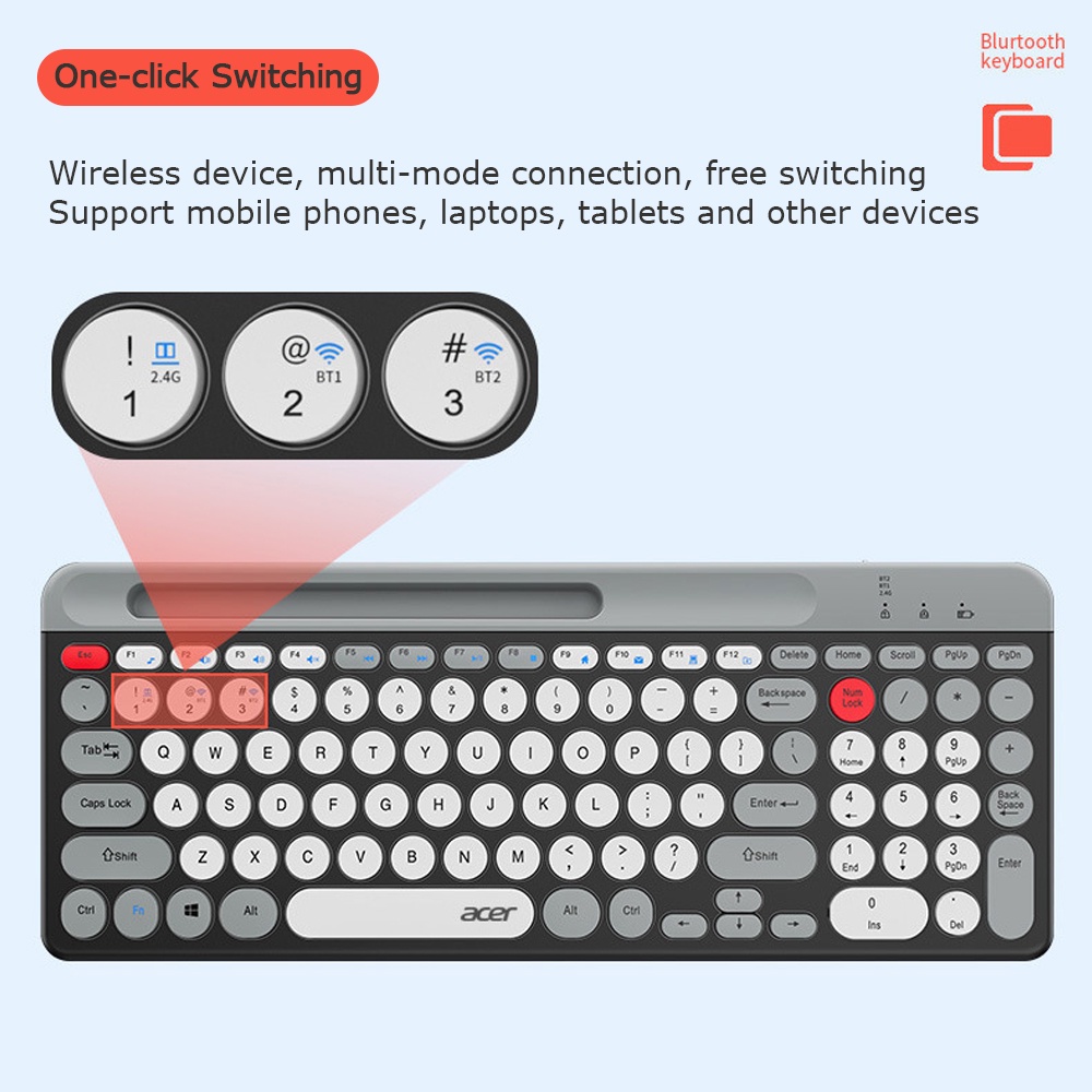 ACER MULTI-DEVICE WIRELESS KEYBOARD OKW215