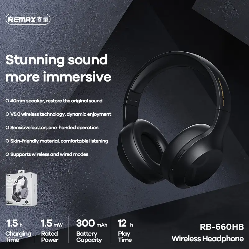 REMAX Wireless Stereo Headphone RB-660HB