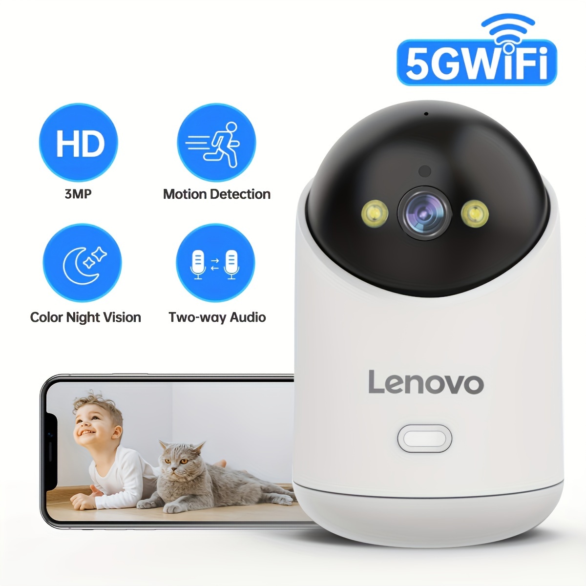 LENOVO 4MP INDOOR WIFI CAMERA